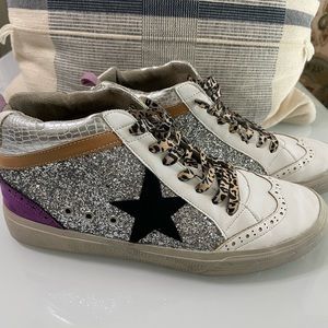 Shu Shop Rina High Top Glitter Sneakers